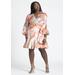 Plus Size Women's Ruffle Hem Wrap Dress by ELOQUII in Mimosa Sunset (Size 18)