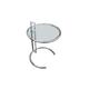 Eileen Gray E1027 Design Glass & Chrome Adjustable Height Side Table Minimalist Retailed by Habitat - Read Shipping info