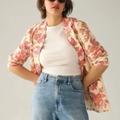 Anthropologie Jackets & Coats | Anthropologie Dolan Left Coast Linen Boyfriend Blazer Xlarge | Color: Cream/Pink | Size: Xl
