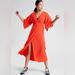 Athleta Dresses | Athleta|Vermillion Calistoga Wrap Athleisure Travel Dress, Vibrant Red, Xs | Color: Red | Size: Xs