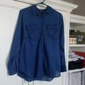 J. Crew Tops | 100% Cotton Indigo Denim Style Top | Color: Blue | Size: 10