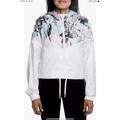 Nike Jackets & Coats | Nike Womans Hyper Femme Crop Windrunner Jacket White/Floral Colorblock Sz Lg New | Color: White | Size: L