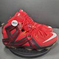 Nike Shoes | Mens Sz 11.5 Red Nike Lebron 12 Elite Team Athletic Shoes | Color: Red | Size: 11.5