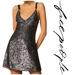 Free People Dresses | Nwt Free People Intimately Womens Gold Rush Sequined Tie Back Mini Dress | Color: Blue | Size: Xs