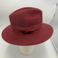 Gucci Accessories | Gucci Fedora Wool Burgundy Hat Size M | Color: Red | Size: M