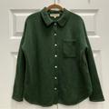 Madewell Sweaters | Madewell X Donni (Re)Sourced Cashmere Merino Shirt Jacket Green Size Small | Color: Green | Size: S