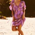 Zara Dresses | Kaftan Dress Beach Dress Printed Dress Size M-L | Color: Orange/Purple | Size: M