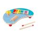 Fisher-Price Kleinkinderspielzeug Holz-Musiktisch mit Percussion-Instrumenten, 3 Holzteile für Kinder ab 2 Jahren, HXT91