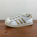 Adidas Shoes | Adidas Superstar Shoes Unisex Boys Girls Youth Size 3 White Gold B39400 Sneakers | Color: Gold/White | Size: 3g