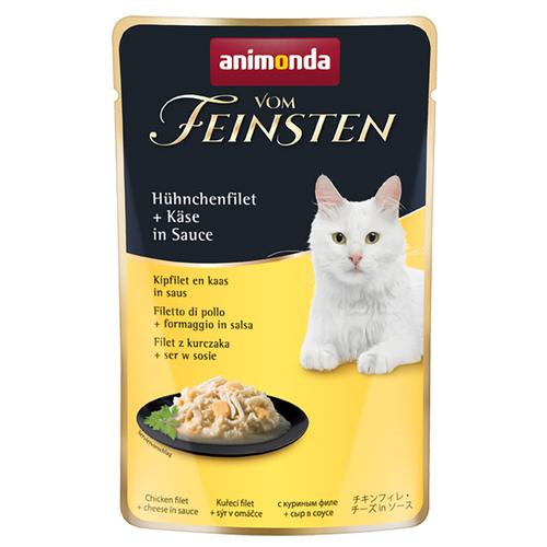 36x 50g animonda Vom Feinsten Adult in Sauce Hühnchenfilet + Käse in Sauce Katzenfutter nass