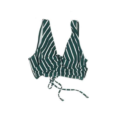 Cupshe Swimsuit Top Green Print Plunge Swimwear - Women's Size Medium