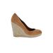 Schutz Wedges: Tan Print Shoes - Women's Size 9 - Round Toe