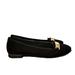 American Eagle Outfitters Shoes | American Eagle Loafers Women's Size 7 Black & Gold Slip-On Suede Leather Flats | Color: Black/Gold | Size: 7