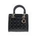 Christian Dior Leather Satchel: Embossed Black Print Bags