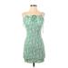 Kiss The Sky Casual Dress - Mini: Green Dresses - Women's Size Small