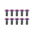 10PCS Titanium M4 X 6 8 10 12 15 20mm Half Round Head Bolts Allen Key Screws For Road Mtb Bike Parts Fastener (Color : Rainbow, Size : 10MM_M4)