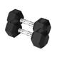 Dumbells Gym Home Rubberized Hexagonal Dumbbell Fixed Dumbbell Kilogram Dumbbell Fitness Equipment For Men And Women Dumbell Set (Color : Black, Size : 30kg)