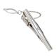 Men Clip on Tie Adult, Rectangle Cubic Zircon Stainless Steel Men Tie Bar Clip Men Accessories for Suits Gifts for Men (Color : Silver)