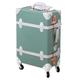 Suitcase Small Fresh Trolley Case, Retro Suitcase, Women's Caster Suitcase, Fashionable Boarding Suitcase, Suitcase Suitcases (Color : Green, Size : A)