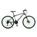 TiLLOw Man AND Woman Adult Bike 700C Wheels Mountain Bike 21 Speed 26-inch Wheels Hard Tail Mountain Bike Aluminum Wheel Leisure Bicycle (Color : Black green, Size : 26-IN_SPOKED HUB)