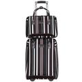 PIPONS Carry On Luggage Oxford Cloth Luggage Wear Resistant Code Lock Luggage Suitcase Stripe 2-Piece Trolley Case Business Suitcase (Color : C, Size : 2 Piece)