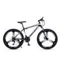 TiLLOw 700C Wheels 21 Speed Adult Bike Mountain Bike Man AND Woman Double Disc Brake 3-spoke One-piece Wheels Hard Tail Mountain Bike (Color : Black white, Size : 26-IN_THREE-BLADE)