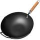 Non-Stick Wok Traditional Cooking Induction Cooker Gas Wok Multifunctional Frying Pan Frying Pan Kitchen Utensils (A 34cm)