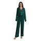 YMWANJUN Women's Nightwear Thin Pajamas Spring Summer Autumn Women's Dressing Gown Lounge Coat Bathrobe-dark Green-l