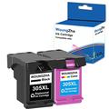 Woungzha 305 XL Ink Cartridge Compatible with HP 305 305XL for DeskJet 2710 2720 2721 2722 2723 2724 4110e DeskJet Plus 4120 Envy 6010 6020e 6022 Envy Pro 6420 6422 6430 6432 (1 Black, 1 Colour)