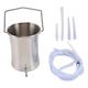 Enema Bucket Enema Bucket Kit 2L Stainless Steel Bucket 4pcs Nozzle 2m Hose Kit for Detoxification Constipation