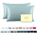 Silk Pillowcase for Hair and Skin, Soft, Breathable and Sliky Standard Size Silk Pillow Case, Both Sides Natural Mulberry Silk Pillowcases with Hidden Zipper (Standard Size 20"X 26")