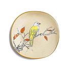 Dinnerware Set, Pure -Painted Flowers and Birds Ceramic Tableware Cutlery Set Noodle Bowl Rice Bowl Western Steak Dish Plate Fish Plate Yellow Plates