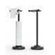 WZRUA Black Freestanding Toilet Roll Holders, Pivoting Design Toilet Roll Holder Free-Standing with Matte Finish, Anti-slip Pedestal Toilet Tissue Rack with Toilet Roll Storage Dispenser