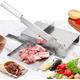 Moongiantgo Manual Meat Cutter Biltong Slicer Rib Chopper with Removable Scale, Stainless Steel Cutting Machine Hand Herb Root Slicer for Salami Ham Bacon Beef Vegetables Deli Ginseng Fish (KD0270)