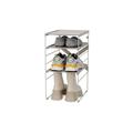 Joseph Joseph Level Adjustable Tier Shoe Rack Organiser, Durable Shelves And Steel Frame, Single, Stores 4 Pairs