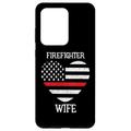 Hülle für Galaxy S20 Ultra Firefighter Wife Thin Red Line Heart