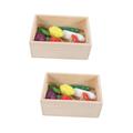 Abaodam 2 Sets Vegetables Magnetic Cutting Food Toy Kitchen Cutting Toy Girls Role Play Toy Kids Play Food for Kitchen Early Education Toy Play Kitchen Accessories Toys Wood Toy Set Child