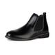 Men's Wedding Brogue Shoes Suit Shoes Derby Lace-Up Shoes, Black 201, 9 UK