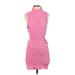 Shein Casual Dress - Mini Turtleneck Sleeveless: Pink Dresses - Women's Size Small