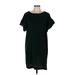 Gap Casual Dress - Shift: Green Solid Dresses - Women's Size Medium