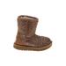 Ugg Boots: Winter Boots Wedge Bohemian Brown Leopard Print Shoes - Kids Girl's Size 10