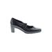 Arche Heels: Pumps Chunky Heel Work Black Print Shoes - Women's Size 9 - Round Toe