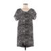 Joie Casual Dress - Shift: Gray Acid Wash Print Dresses - Women's Size Medium