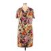 Calvin Klein Casual Dress: Brown Print Dresses - Women's Size 14