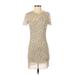 BP. Casual Dress - Bodycon Crew Neck Short sleeves: Tan Dresses - Women's Size X-Small