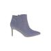 Allegra K Ankle Boots: Blue Print Shoes - Women's Size 9 - Pointed Toe