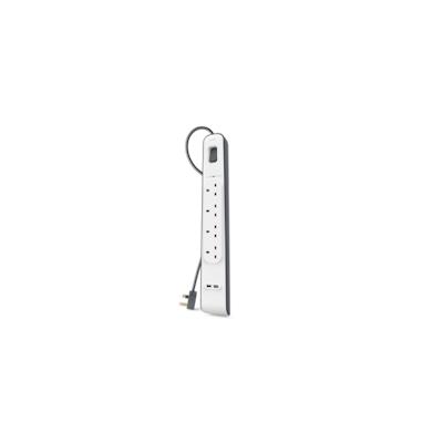 Belkin BSV401VF2M Spannungsschutz Weiß 4 AC-Ausgänge 2 m Image