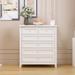 Luxury 37.8" Solid Wood Sideboard Buffet Cabinet, Coffee Bar Cabinet with 4 Drawers and Retro Round Handle, for Bedrooms