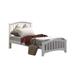 Brown San Marino Twin Bed: Transitional Mission Style, Slatted HB/FB