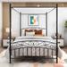 European Styled Metal Canopy Bed Frame: Headboard & Footboard